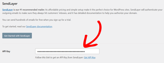 Paste the SendLayer API Keys in your WP Mailer STMP