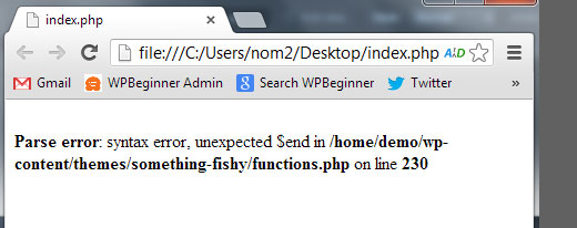 PHP Syntax Error