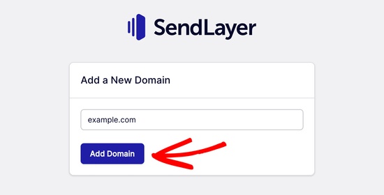 Add your domain in Sendlayer