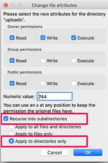 change folder permissions